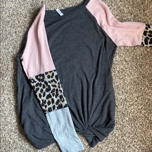 Knotted patterned sweater